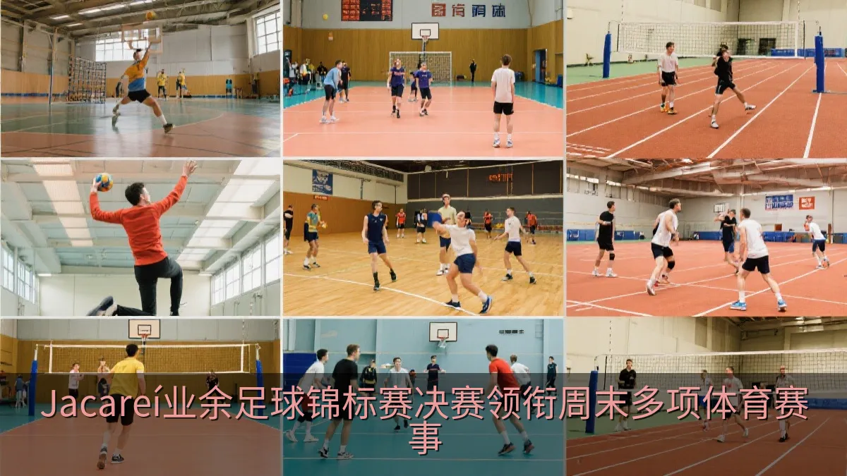运动员在室内球场参加比赛